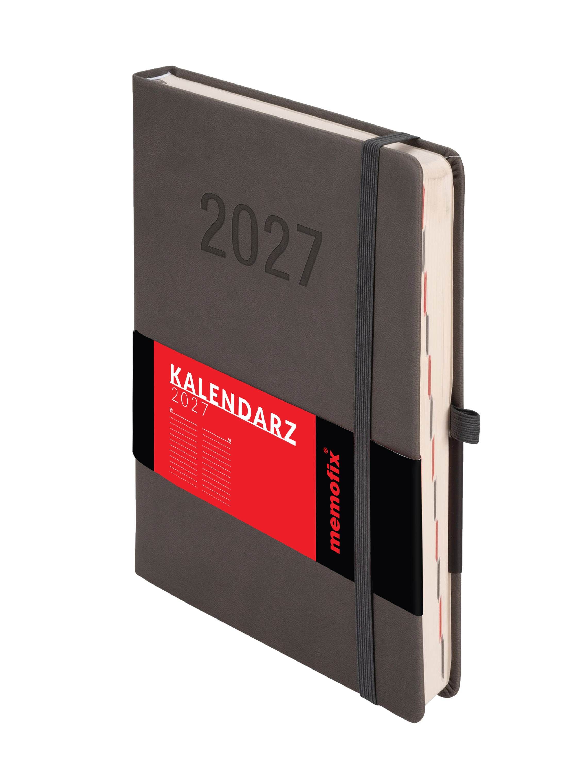 Kalendarz A5 Memofix dzienny grafitowy Antra